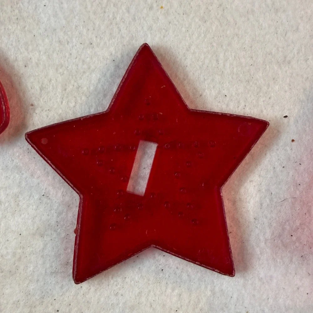 Vintage 80s Hallmark Christmas Cookie Cutter Red Green 7pc Grandmacore Americana
